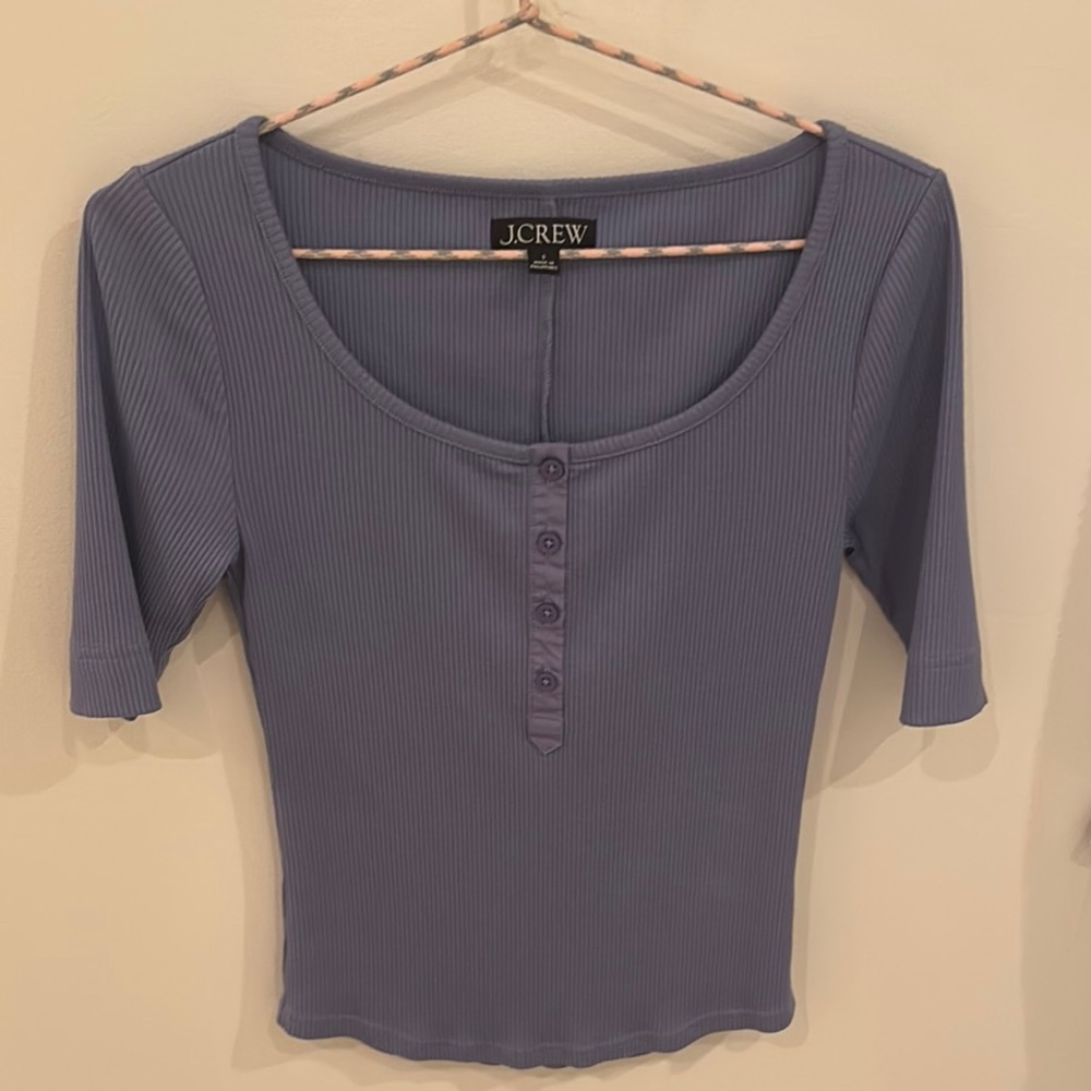 J. Crew Fitted Purple Top